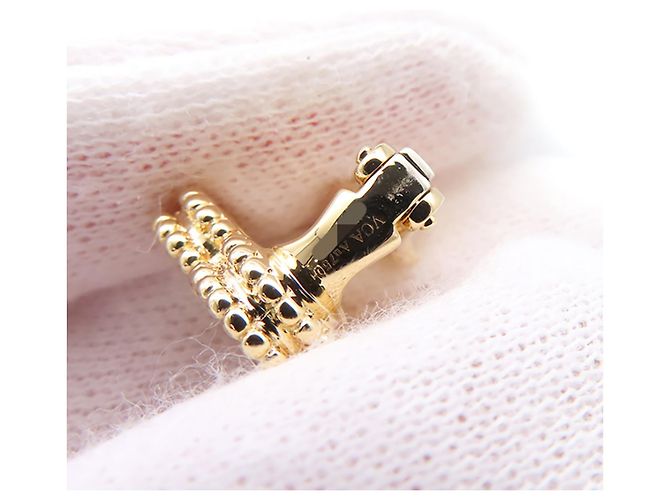 Van Cleef & Arpels Alhambra Ohrstecker Weiß Golden - Ansicht 6