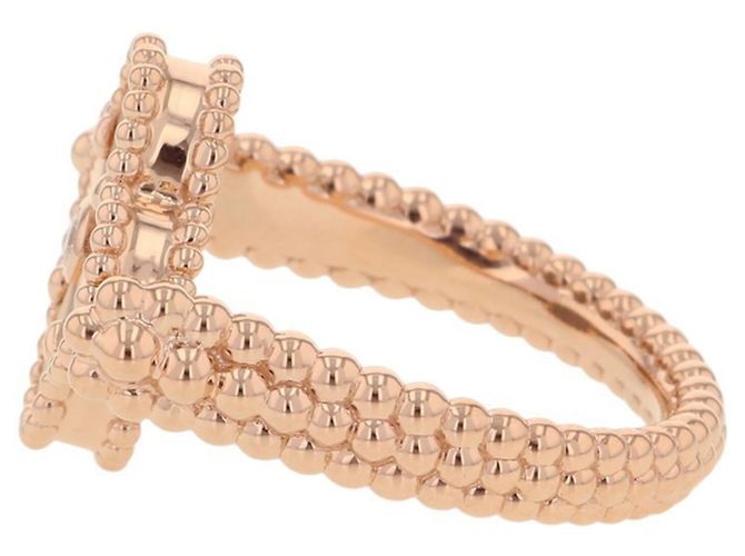 Anello reversibile Alhambra Van Cleef & Arpels Marrone D'oro - vista 3