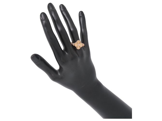 Anello reversibile Alhambra Van Cleef & Arpels Marrone D'oro - vista 5