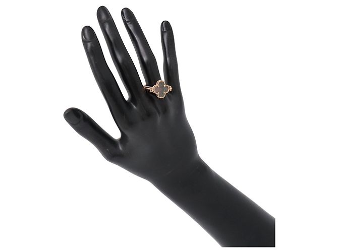 Anello reversibile Alhambra Van Cleef & Arpels Marrone D'oro - vista 6
