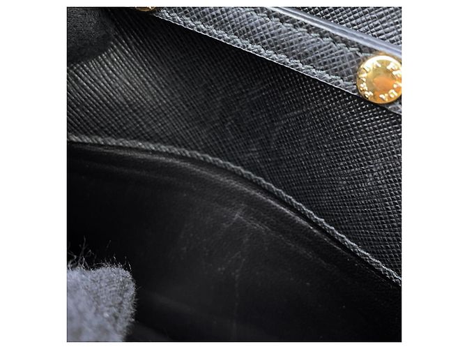 Portafoglio a spalla in pelle Saffiano Prada Nero - vista 11