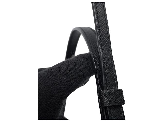 Portafoglio a spalla in pelle Saffiano Prada Nero - vista 13
