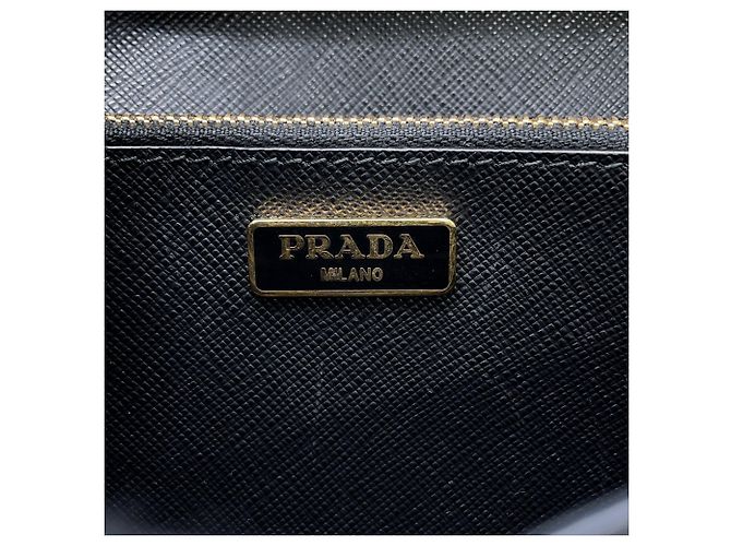 Portafoglio a spalla in pelle Saffiano Prada Nero - vista 16
