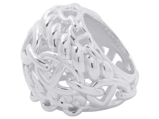 Ring Hermès Anello a Fascia Hermes Silver 925 Argento - vista 2