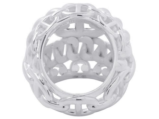 Ring Hermès Anello a Fascia Hermes Silver 925 Argento - vista 3