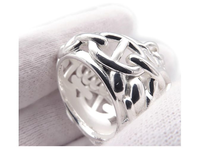Ring Hermès Anello a Fascia Hermes Silver 925 Argento - vista 5