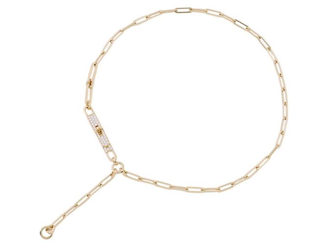 Hermès Collana Lariat Hermes Kelly Chaine D'oro - vista 4