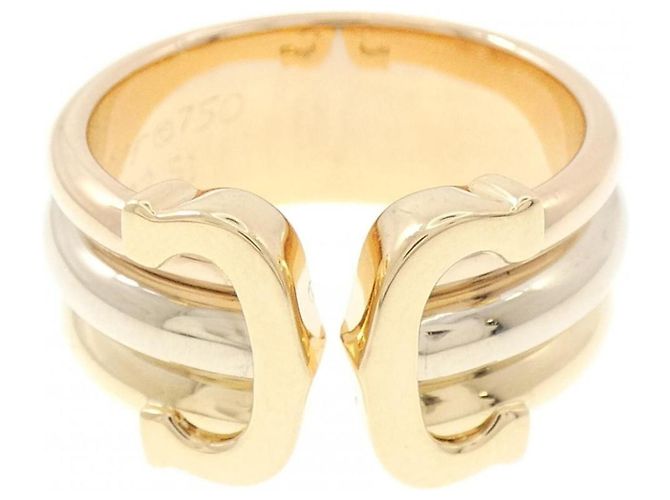 Anello Cartier 2C Band in oro 18K - vista 2