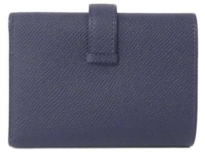 Hermès Portafoglio Hermes Bearn Combination Verso Blu - vista 2