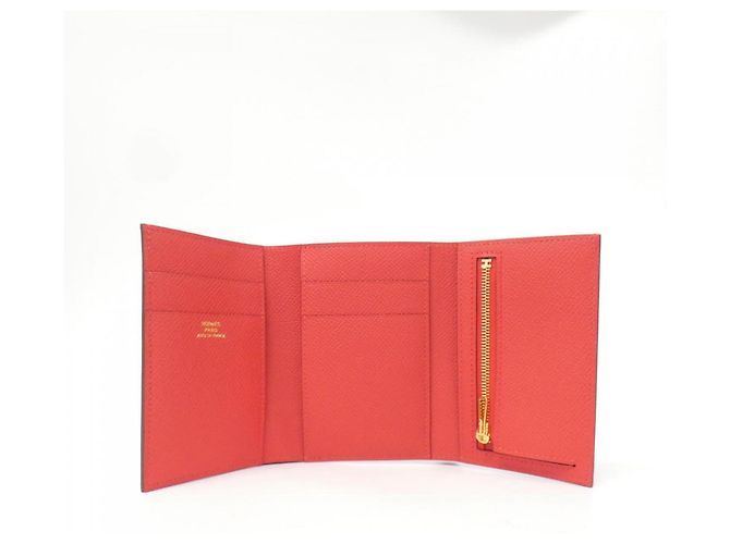 Portafoglio Hermès Bearn Combination Rosso - vista 3