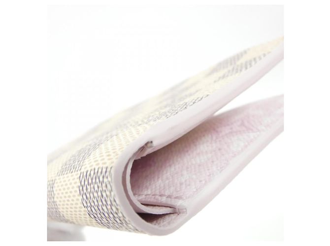 Louis Vuitton Damier Azur Portefeuille Lisa Wallet Bianco Blu - vista 3