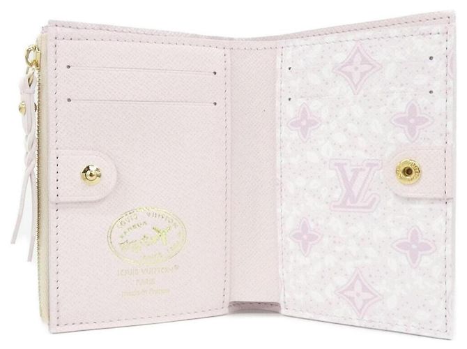Louis Vuitton Damier Azur Portefeuille Lisa Wallet Bianco Blu - vista 4