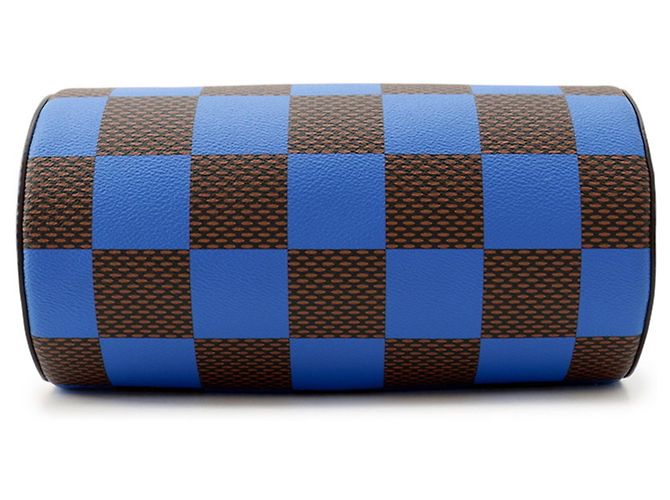 Borsa a tracolla Louis Vuitton Damier Pop Soft Polochon Blu Damier ebene - vista 3