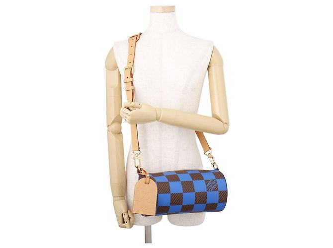 Borsa a tracolla Louis Vuitton Damier Pop Soft Polochon Blu Damier ebene - vista 5