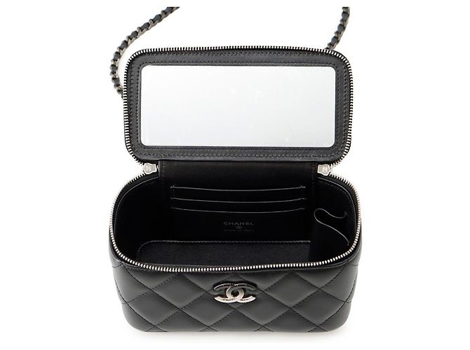 Borsa a tracolla con catena Chanel Matelassé Nero - vista 5