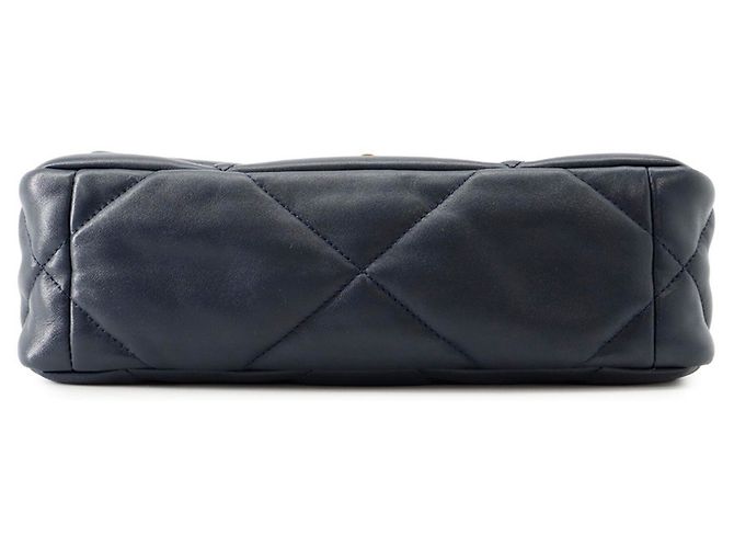 Chanel Schultertasche mit Kette CHANEL19 Marineblau - Ansicht 3