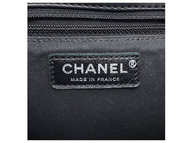Borsa Chanel in tweed nera e grigia Marrone Nero - vista 16