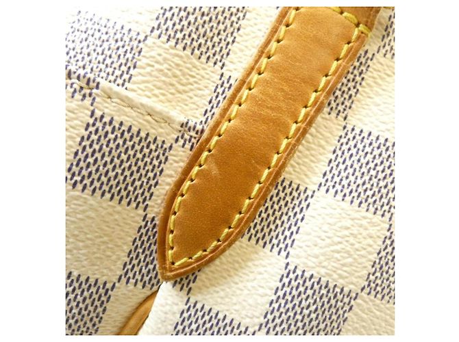 Borsa Louis Vuitton Damier Azur Totally PM Bianco Blu - vista 4