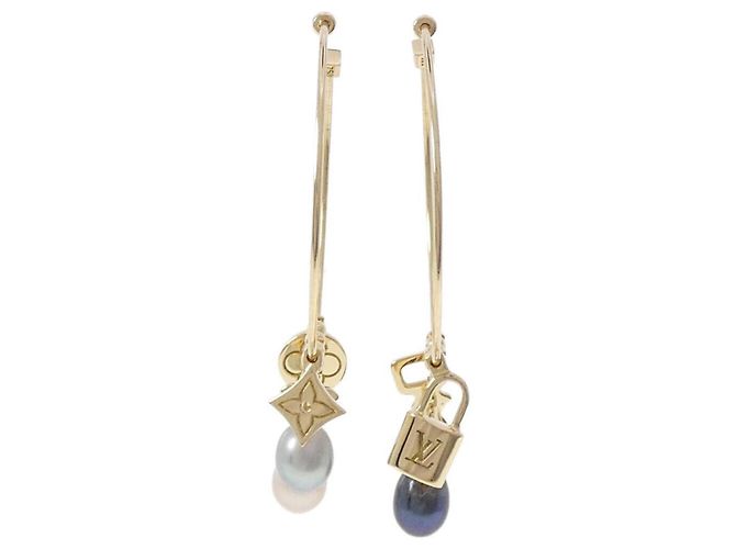 Pendientes de aro Creole Louis Vuitton Dorado - vista 2