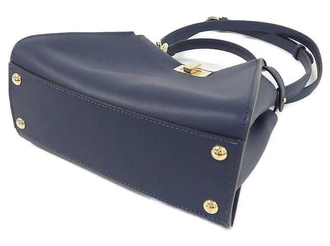 Sac à main Fendi Peekaboo Mini Bleu - vue 2