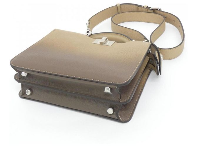 Borsa Fendi Peekaboo I See You Small Marrone - vista 3