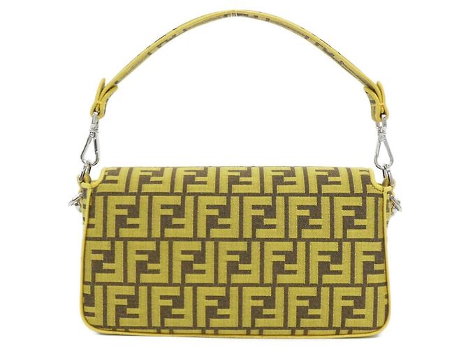 Borsa a spalla Fendi Baguette 8BR600 AR1Y Giallo - vista 2