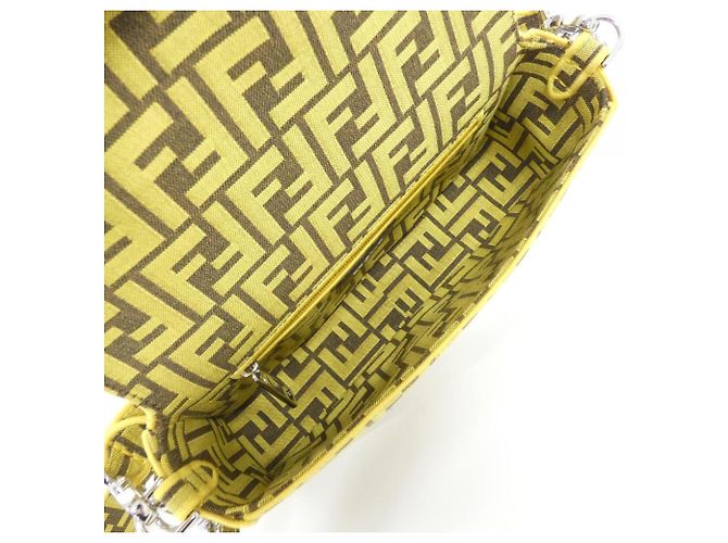 Borsa a spalla Fendi Baguette 8BR600 AR1Y Giallo - vista 6