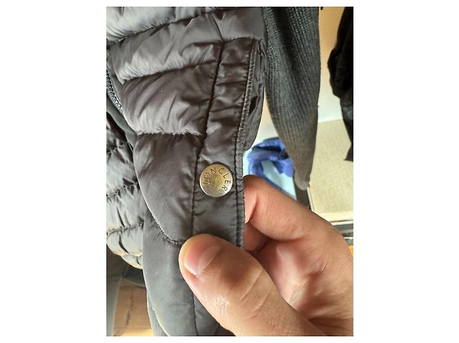 Moncler Maglione Strickcardigan mit Kapuze Grau - Ansicht 11