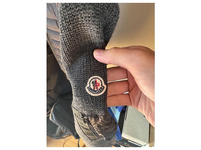 Moncler Maglione Strickcardigan mit Kapuze Grau - Ansicht 17