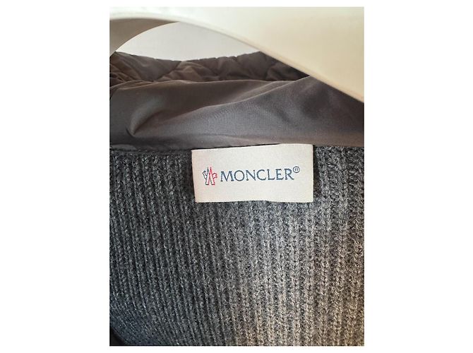 Moncler Maglione Strickcardigan mit Kapuze Grau - Ansicht 3