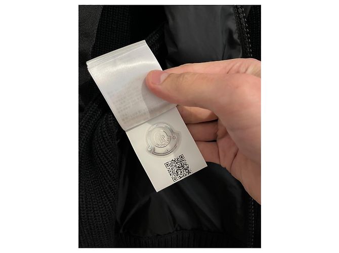 Giacca Ibrida Moncler Nera in Maglia e Nylon Nero - vista 10