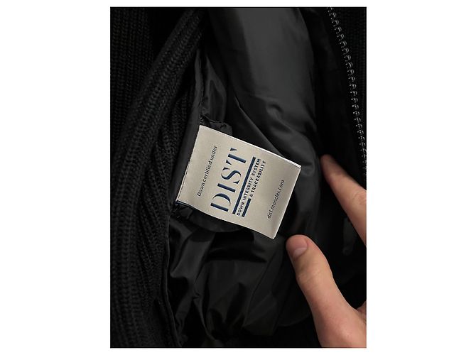 Giacca Ibrida Moncler Nera in Maglia e Nylon Nero - vista 12