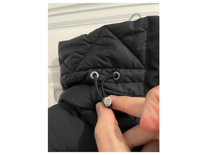 Giacca Ibrida Moncler Nera in Maglia e Nylon Nero - vista 13