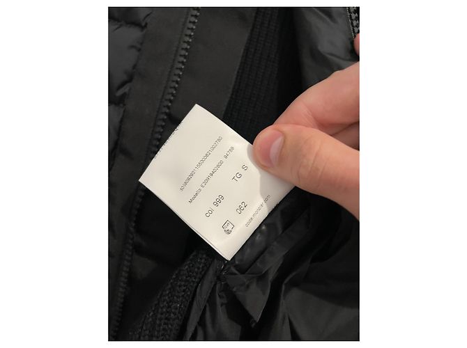 Giacca Ibrida Moncler Nera in Maglia e Nylon Nero - vista 8