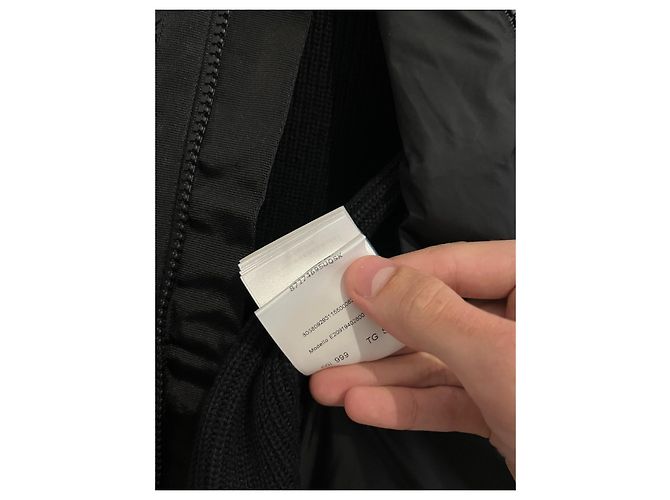 Giacca Ibrida Moncler Nera in Maglia e Nylon Nero - vista 9