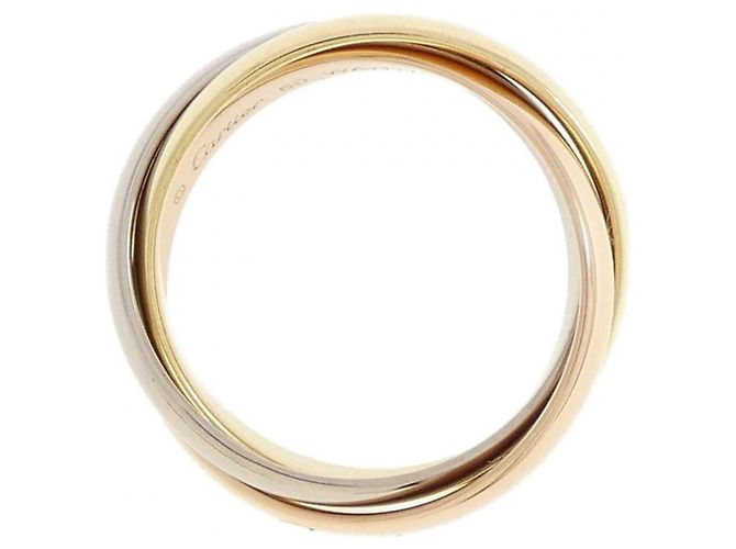 Anello Cartier Trinity in oro rosa bianco e giallo - vista 2
