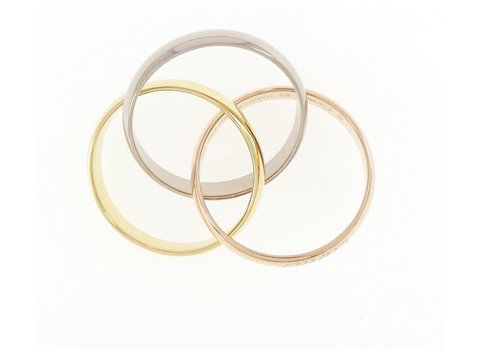 Anello Cartier Trinity in oro rosa bianco e giallo - vista 3