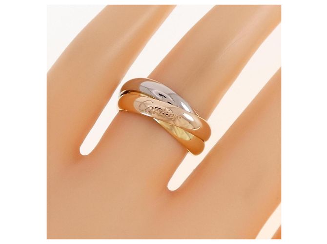 Anello Cartier Trinity in oro rosa bianco e giallo - vista 5