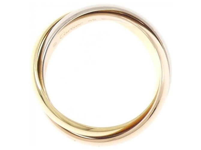 Anello Cartier Trinity in oro rosa bianco e giallo 18K - vista 2