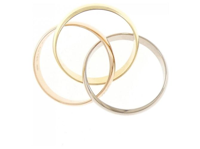 Anello Cartier Trinity in oro rosa bianco e giallo 18K - vista 3