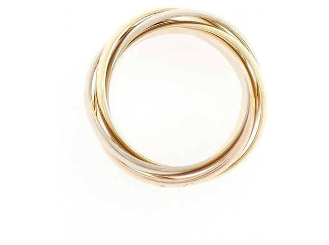 Anello Cartier Trinity in oro rosa bianco e giallo 18K - vista 2