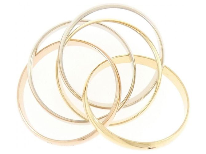 Anello Cartier Trinity in oro rosa bianco e giallo 18K - vista 3