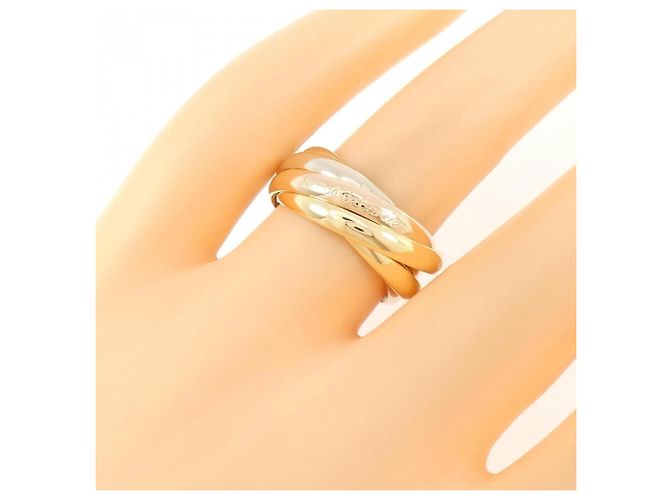 Anello Cartier Trinity in oro rosa bianco e giallo 18K - vista 4