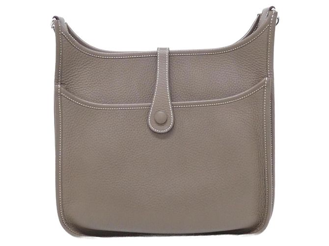 Hermès Borsa a tracolla Hermes Evelyne 3 PM Taupe - vista 2