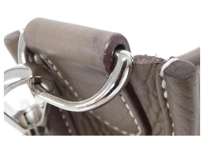 Hermès Borsa a tracolla Hermes Evelyne 3 PM Taupe - vista 5