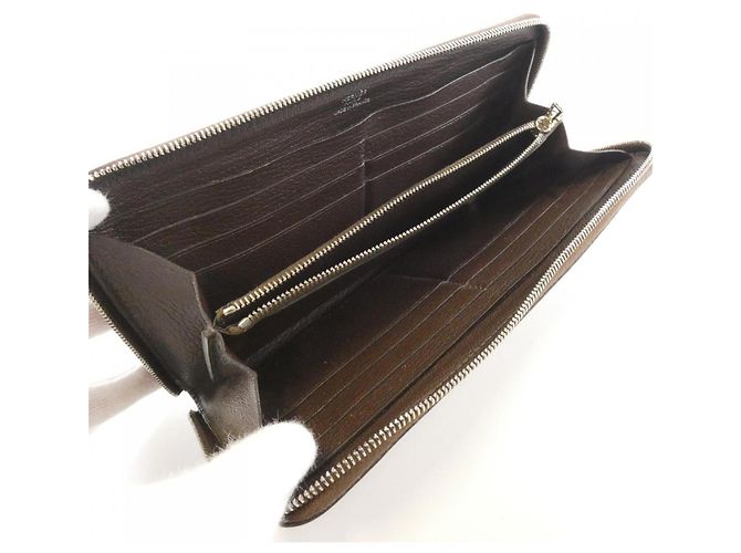 Hermès Cartera bi-fold Hermes Azap Classic Castaño - vista 6