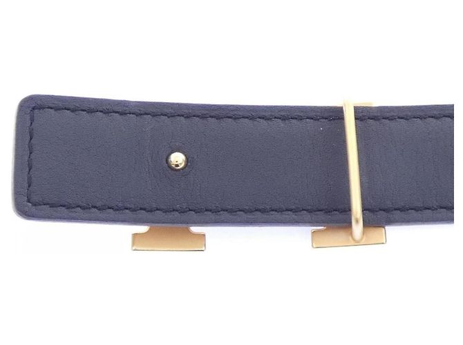 Hermès Cintura reversibile Hermes Mini H 24mm Marrone Nero - vista 3