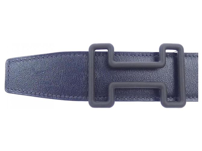 Hermès Hermes Tonight Color 32mm Wendelgürtel Braun Marineblau - Ansicht 2