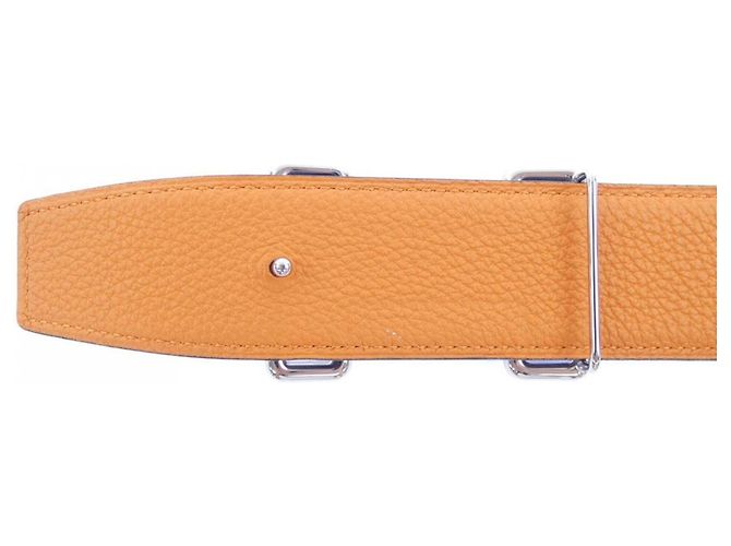 Hermès Cintura reversibile Hermes Tonight 38mm Nero Arancione - vista 3