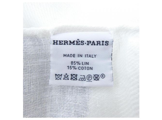 Hermès Hermes Blue and White Stole - view 3
